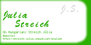 julia streich business card